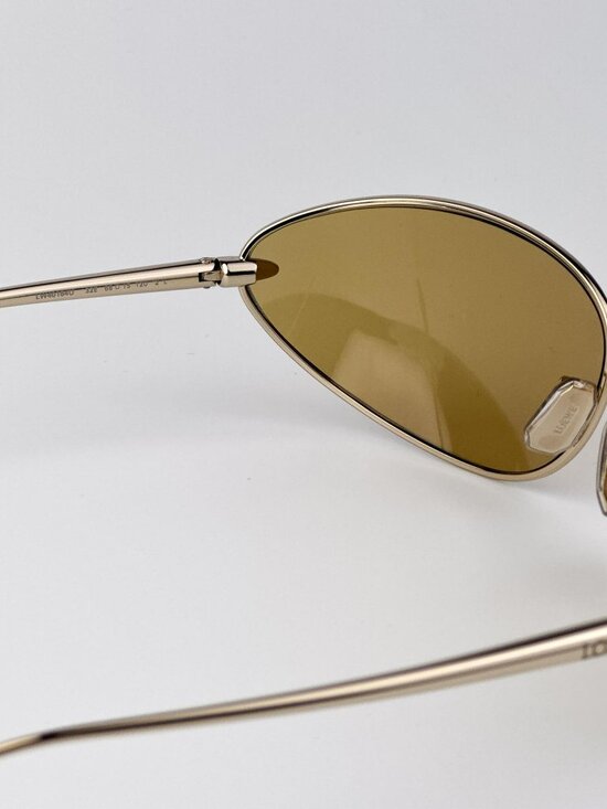 Loewe LW40164U 32E Wraparound Sunglasses Gold Frame Brown Lenses main image 9